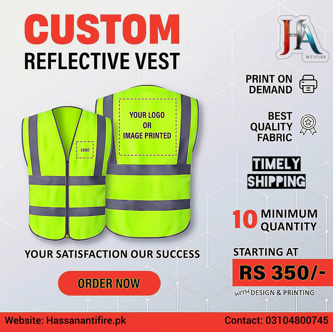Reflective printed safety vest